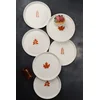 Hermia Set dezertnih tanjira, 6 komada, Beli