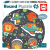 Puzzle pre najmenších okrúhle The Space Round Educa zvieratká vo vesmíre 28 dielov 48 cm priemer od 3 rokov EDU18908
