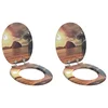 vidaXL Pokrivalo za stranišče 2 pcs Oranžna 44 x 38 cm MDF plošča
