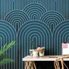 Tapeta moder vzorec mavrice Mid-Century - 392x264