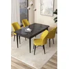 Hanah Home Set Trpezarijski sto i 4 stolice Arp, Žuto-crni