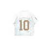 Kleidermafia Majica Oversize Brooklyn T-shirt - Ecru and Turquoise ecru