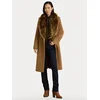 LAUREN RALPH LAUREN Volneni plašč 297P23450001 Svetlo rjava Oversize