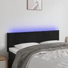 Vidaxl vidaXL Vzglavje postelje z LED diodo črno 144x5x78/88 cm žamet