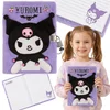 HELLO KITTY KUROMI Plišasti zvezek za deklice, dnevnik za ključe, šolski zvezek z vrsticami, format A5