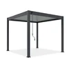 Bioklimatska pergola Antares — Samostoječa/3 x 3/Antracit - Svetlo siva/Ročni