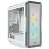 Corsair iCUE 5000T RGB Midi Tower, bela, steklena stranska vrata