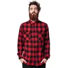 Moška srajca URBAN CLASSICS - karirasti flanel - TB297-črna/rdeča