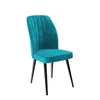 Hanah Home set trpezarijskih stolica Platinum 4 kom, tirkizna tkanina Jerry, crne metalne noge