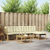 Set vanjskih sofa 6 kom. Bijela i krem