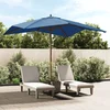 Vrtni suncobran s drvenim stupom azurnoplavi 300 x 300 x 273 cm