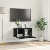 Set TV komoda Zidne Crna 60 x 30 x 30 cm Konstruirano drvo