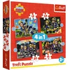 TREFL Puzzle Gasilec Sam: Dogodivščine gasilca Sama 4v1 (12,15,20,24 kosov)