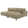 UPPAKRA Modularna sofa trosed, s lenjivcem, desno sa stoličicom/Johanneshov smeđebež