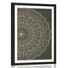 Plakat s paspartujem Mandala v vintage stilu - 40x60 white