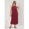 Trendyol Curve Ženska haljina Tbbss25Ah00006, Bordo