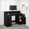 Stol s ladicama Crni hrast 120 x 55 x 91 cm Konstruirano drvo