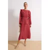 Trendyol Modest Ženska haljina Tctss26Eb00031, Crvena