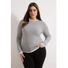 Trendyol Curve Ženska bluza Tbbaw26Af00040, Siva