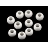 Plastične kroglice mat z veliko luknjo 10x12 mm - (24) bele (700 kosov)
