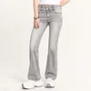 Cropp - Farmerke bootcut - light grey