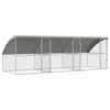 Kavez za piliće 3 pcs Srebrno 600 x 200 x 200 cm Cinkani čelik