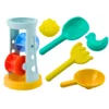 slomart LEAN TOYS Set za igro v pesku, mlin, grablje, lopatka, modelčki