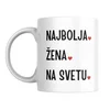 Šolja Najbolja žena na svetu, 330 ml, Bela