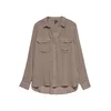 VERO MODA Bluza VMBUMPY čokolada / bela