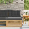 Srednja sofa za van Čvrsto drvo akacije Bijela