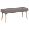 Klupa s utorima Sivosmeđa 110 x 40 x 46 cm Tkanina