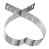 Adjustable cake mould, heart-shaped, stainless steel, 15/28x5cm - Zoku