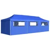 Vidaxl Zložljiv pop-up vrtni šotor z 8 stranicami 870x291x315 cm moder