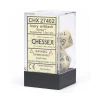 Kockice Chessex - Marble - Polyhedral - Ivory & Black (7)
