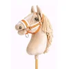BB Nastavljiva ovratnica za konje Hobby Horse A3 oranžna z belim krznom