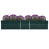 VIDAXL Visoka greda pocinkano jeklo 400x80x77 cm zelena