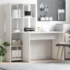 Stol s policom Bijelo 138,5 x 55 x 143 cm Konstruirano drvo
