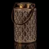 Autronic Okrasitev Metal lantern - decorative with handle, gold (FUP517)
