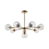 Endon 103172 - Luster na štapu ALLEGRA 8xE14/7W/230V mesing/prozirno