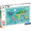 Clementoni - Puzzle Zemljevid divjih živali 60 maxi - 40 - 99 kosov