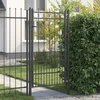vidaXL Ograjna vrata HORST Jeklo Črna Zaklenljivo