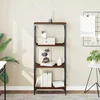 Regal za knjige s 4 razine boja hrasta 59 x 35 x 132 cm drveni