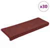Prostirke za stepenice 30 kom 65x21x4 cm bordo pravokutni rub