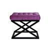 Atelier del Sofa Tabure 50x42x40cm, Crno-Ljubičasto