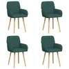 Trpezarijske stolice 4 pcs Tkanina Tamnozelena