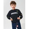 Sinsay - Pamučna crewneck dukserica sa vezom Minecraft - crno
