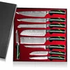 Set kuhinjskih noževa BL-13828 - 9 kom / Zelena KP13828