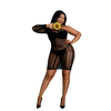 Crna elastična čipkasta haljina – Moonlight 05 Plus size