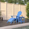 Vrtna stolica Adirondack s osloncem i stolićem HDPE vodenoplava