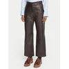 Weekend Max Mara Usnjene hlače Deserto 2625436012 Temno rjava Regular Fit